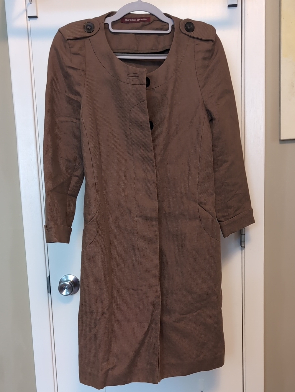 Spring/Fall Coat with Belt and Lapels -- Light & Cute
